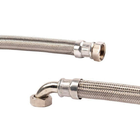3/4" Female - 3/4" Female Elbow HSH Superflex Stainless Steel Hose 80cm DN20 Bore WRAS APPROVED