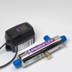 Atlas L8 8.0 L/min UV unit with stainless steel chamber and color LCD display for efficient domestic water disinfection.