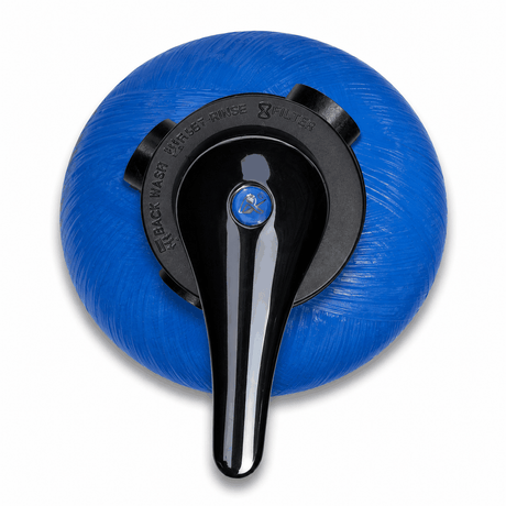 PWG Vessel with Manual Backwashing head for industrial water treatment with durable composite construction and versatile connections