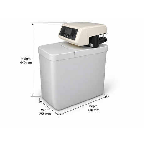 Micro Softener with F79 Valve White Cabinet 3/4" ports