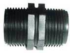 Plastic nipple 3/4" x 3/4" Black | GAPS Water Treatment