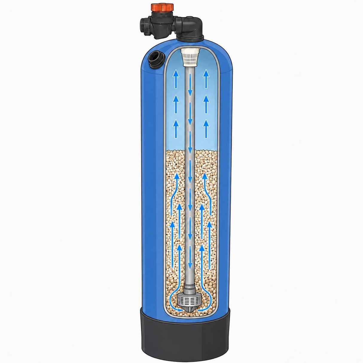 pH Kit with Domehole Vessel and bypass valve for water treatment system