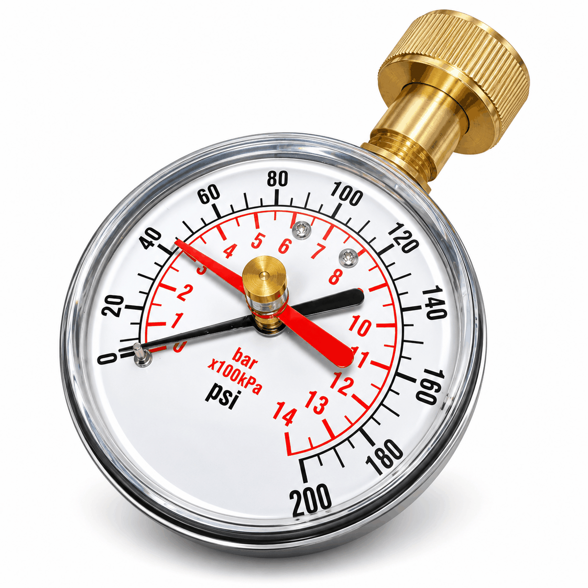 0–200 PSI Water Pressure Tester Gauge – 3/4" Female Hose Thread