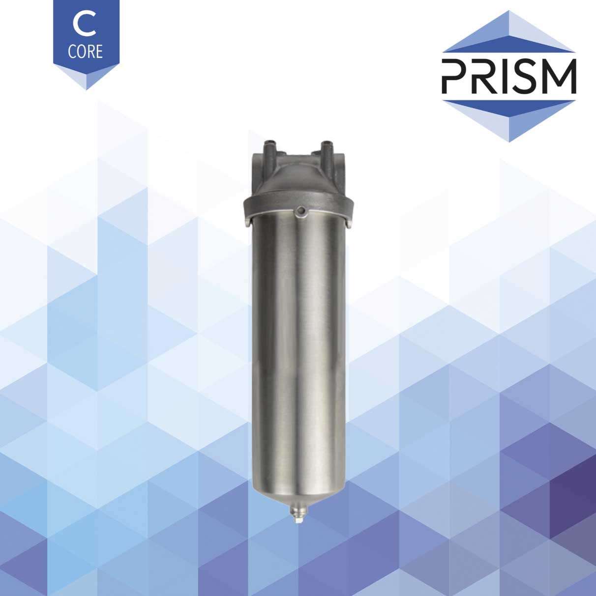 FH-SS-1-R10-1/2-S-C  PRISM CORE RANGE : Stainless Steel Filter Housing 1 x 10" 1/2" Ports