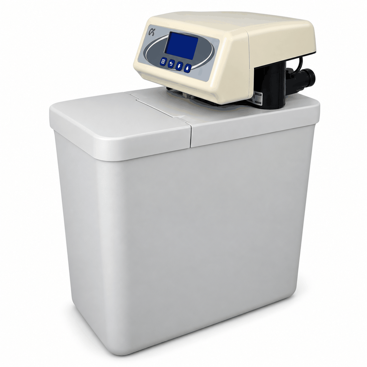 Micro Softener with F79 Valve White Cabinet 3/4" ports