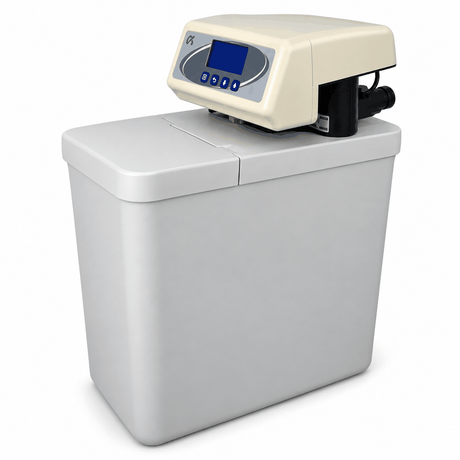 Micro Softener with F79 Valve White Cabinet 3/4" ports