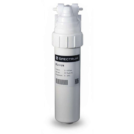 STL-1-1/4 : SPECTRUM White Standard Twist Lock Filter Body and Head 1/4"