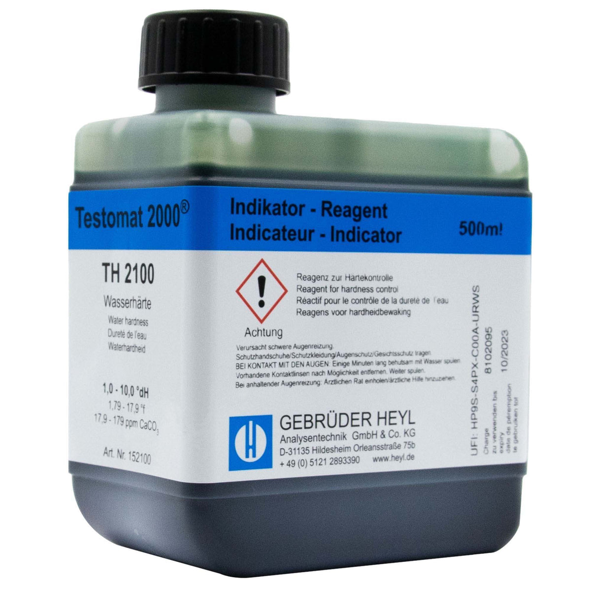TH2100 - Testomat (ECO/2000) Indicator Fluid 500ml 17.9 179ppm 152100 ...