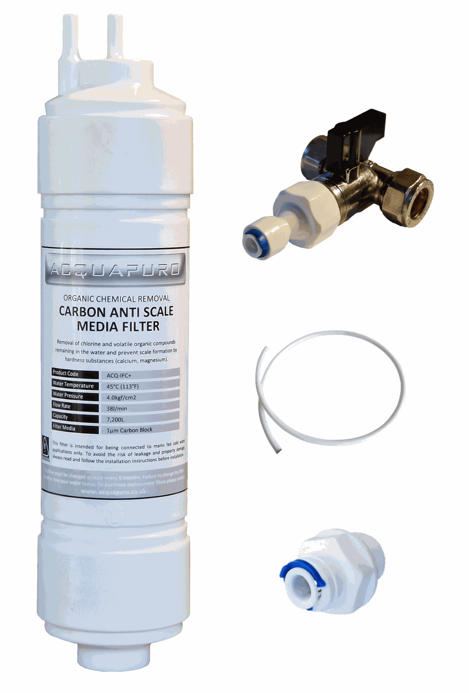 Acquapuro ACQ-IFC+ 1.0 Micron Carbon Anti Scale Media Filter Kit