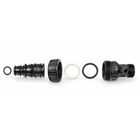 Clack V3008-02 WS1 Straight Drain Fitting with Check Valve – 1" (9–25 GPM)