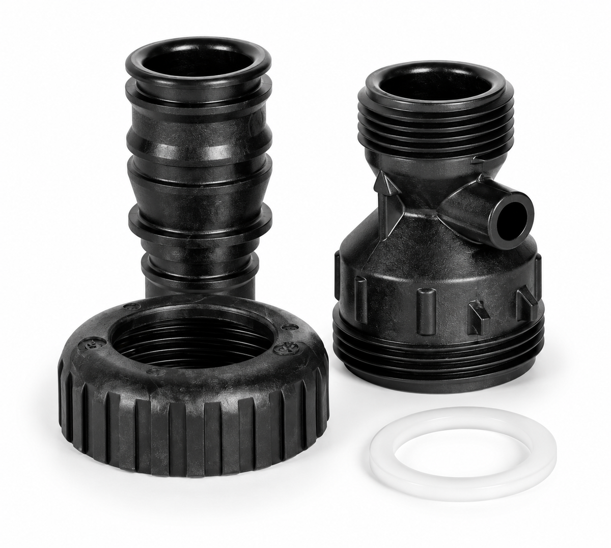 Clack V3008-04 WS1 Straight Drain Fitting Without Silencer – 9–25 GPM