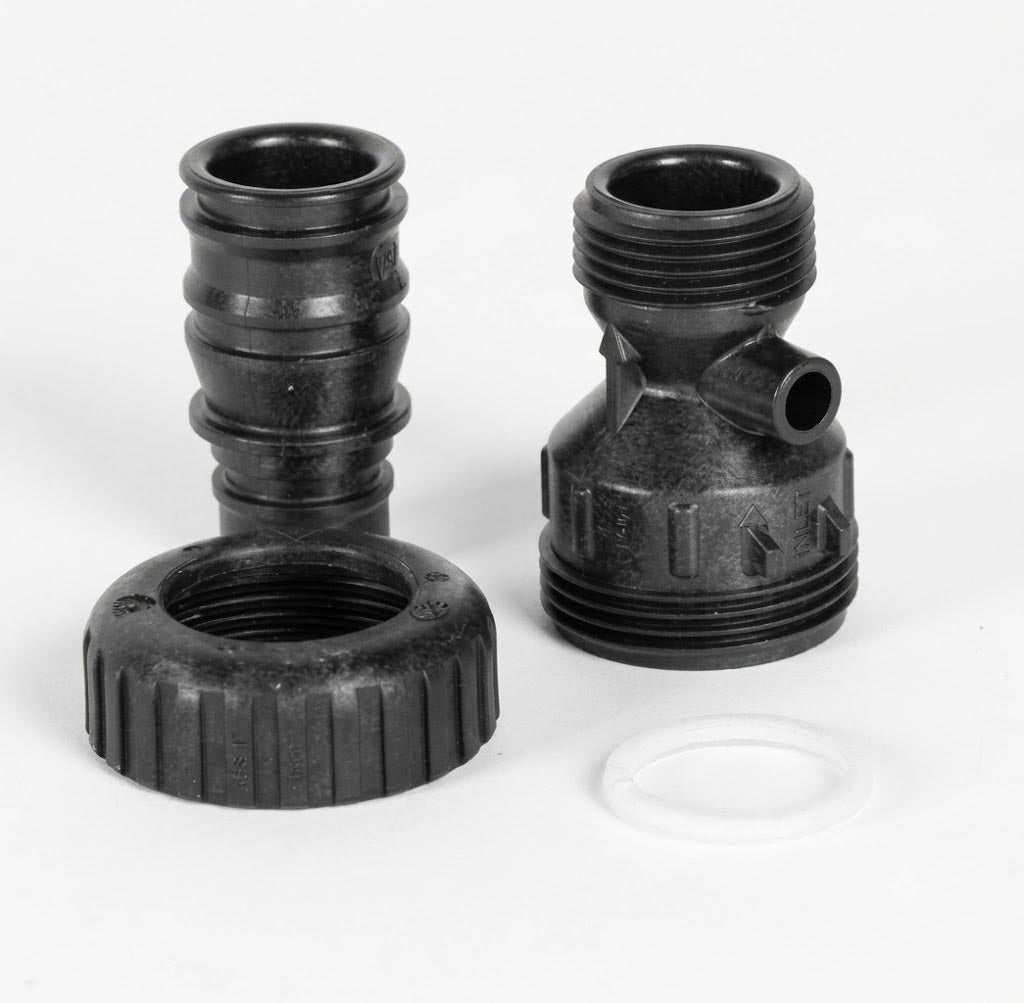 Clack WS1 V3008-04 1-inch straight drain fitting without silencer for water softener valves