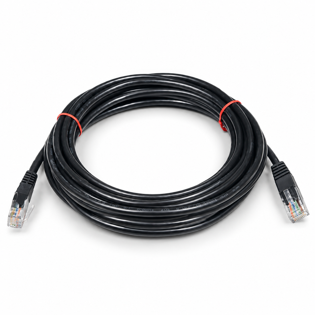 Clack V4470-15 Cat 5e Cable with RJ45 Connectors – Black, 4.5m