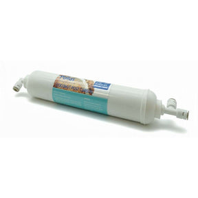 Inline Coconut Carbon GAC Filter, 2" x 10", 1/4" Pushfit with Tee Fitting
