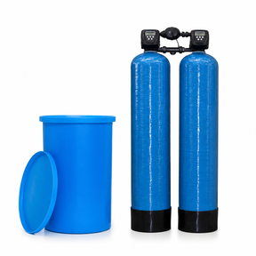 Duplex Water Softener with Clack WS1.25 CI Metered Digital Controller 1.25" ws2ci duplex